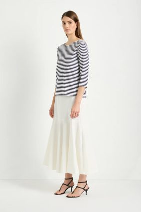 Mela Purdie Relaxed Boat Neck Sapphire_White