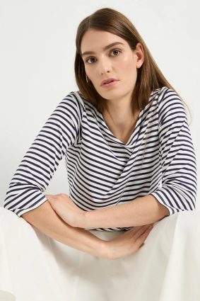 Mela Purdie Relaxed Boat Neck Sapphire_White
