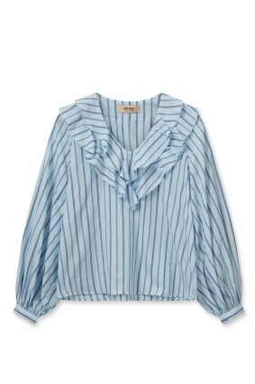 Mos Mosh Kela Stripe Blouse Cshm Blue