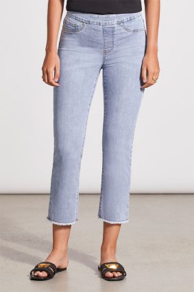 Tribal Audrey Pull-On Straight Crop Pant Vistablue