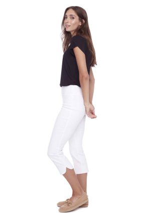 UP! Techno Slim Leg 28in Ankle Pant White
