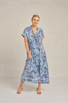 Alessandra Candice Wave Dress Paradise Cornflower