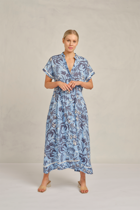 Alessandra Candice Wave Dress Paradise Cornflower