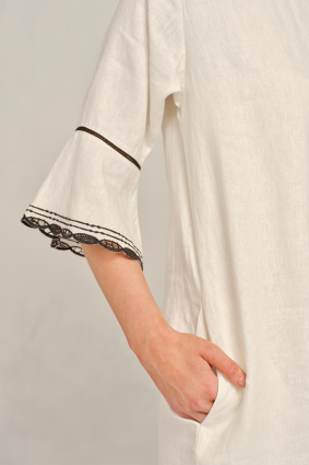 Alessandra Veneto Lace Dress Ivory