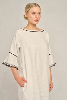 Alessandra Veneto Lace Dress Ivory