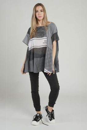 Black Label Blouse Black Print