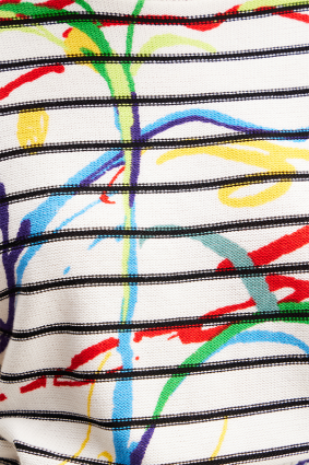 Desigual Pullover Crudo Stripe Print