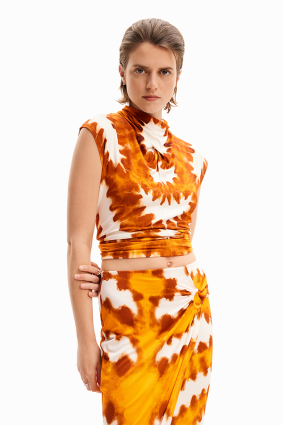 Desigual T-Shirt Naranja Tierra