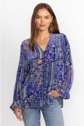 Johnny Was Joasie Burnout Blouse Persephone
