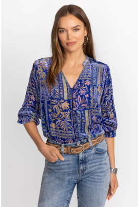 Johnny Was Joasie Burnout Blouse Persephone