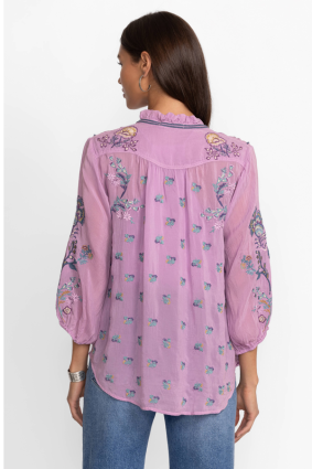 Johnny Was Medina Blouse Lavender