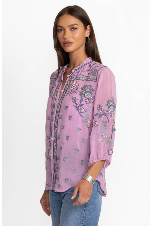 Johnny Was Medina Blouse Lavender