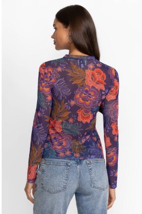 Johnny Was Natalie Long Sleeve Mesh Tee Etta’s Garden
