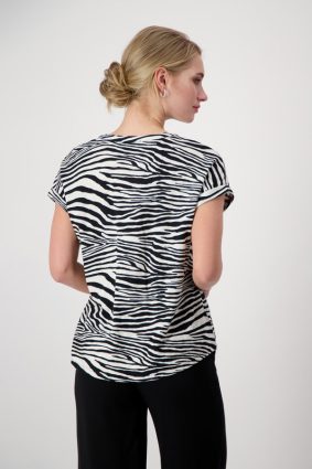 Monari All-Over Zebra Shirt Black