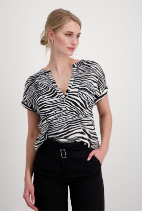 Monari All-Over Zebra Shirt Black