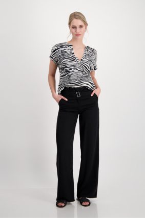 Monari All-Over Zebra Shirt Black