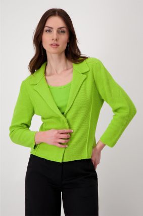 Monari Jacket Basic Knitted Blazer Matcha
