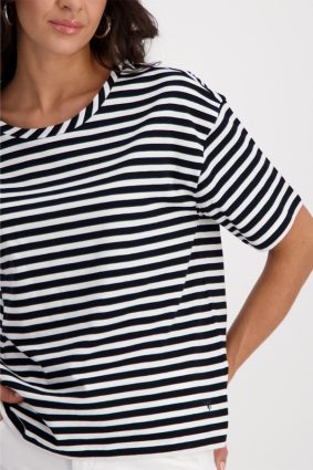 Monari Shirt Basic Stripes Blk Ringlet
