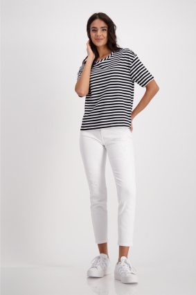 Monari Shirt Basic Stripes Blk Ringlet