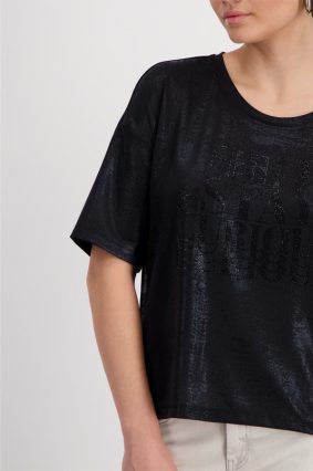Monari Shirt Decorative Font Black