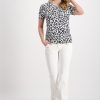 Monari Shirt Leopard Print Allover Black
