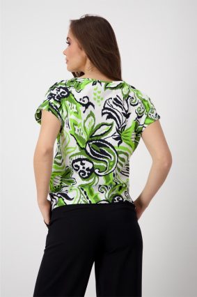 Monari Shirt Paisley Mix Allover Matcha