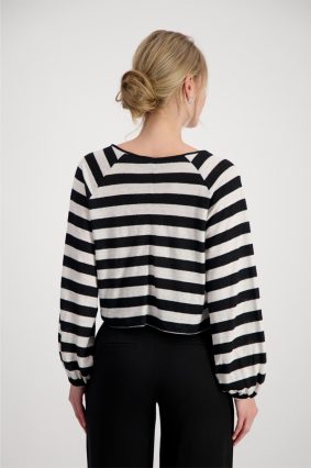Monari Shirt Ringel Blk Ringlet