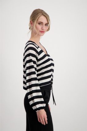 Monari Shirt Ringel Blk Ringlet