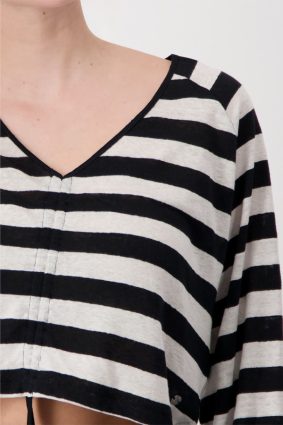 Monari Shirt Ringel Blk Ringlet