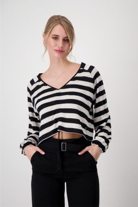 Monari Shirt Ringel Blk Ringlet
