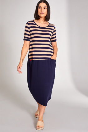 Peruzzi Stripe Dress NavyPeruzzi Stripe Dress Navy