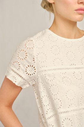 Alessandra Claudette Dress Posy White