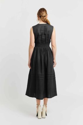 Alessandra Lucia Lace Dress Black