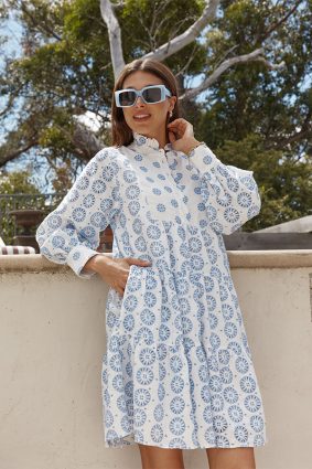 Alessandra Stella Dress Posy Bluebell