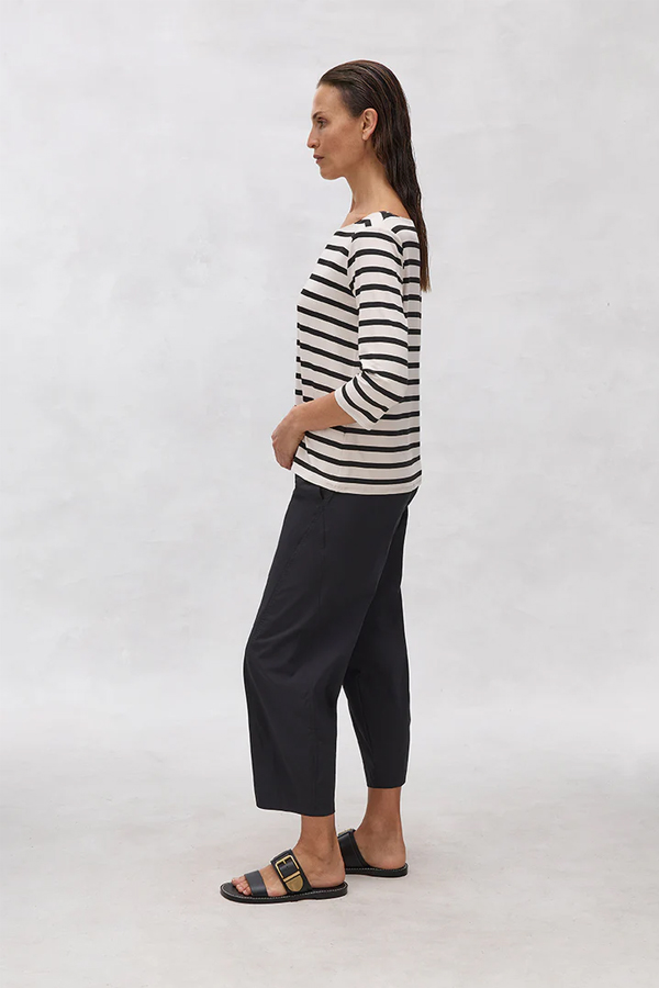 Mela Purdie Relaxed Boat Neck Bisque_Black