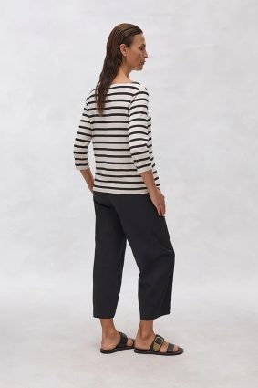 Mela Purdie Relaxed Boat Neck Bisque_Black