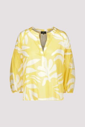 Monari Blouse Two-Tone Flower Dry Lmn