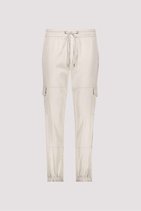 Monari Cargo Jogger Satin Pants Light Sand
