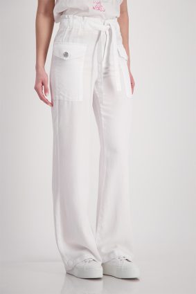 Monari Linen Mix Pants White