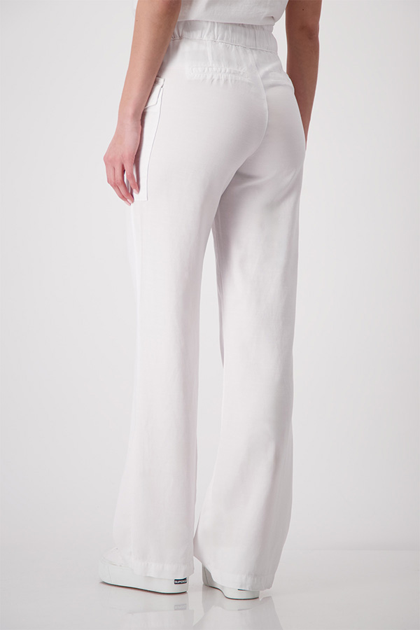 Monari Linen Mix Pants White