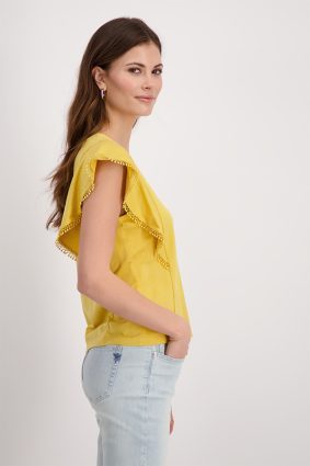 Monari Shirt Flounces Dry Lemon