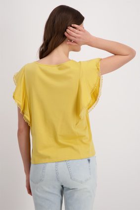 Monari Shirt Flounces Dry Lemon