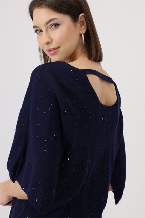 Monari Sweater Sequins Navy