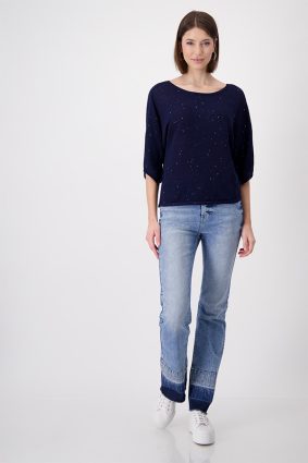 Monari Sweater Sequins Navy