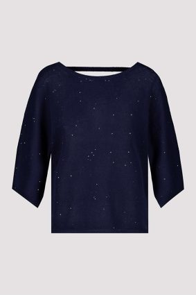 Monari Sweater Sequins Navy