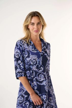 Oneseason Jazz Dress Beco Viscose Navy