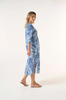 Oneseason Long Poppy Dress Hydra Navy-4