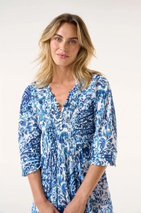 Oneseason Long Poppy Dress Hydra Navy-4