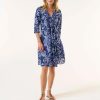 Oneseason Middy Poppy Dress Beco Cotton Navy