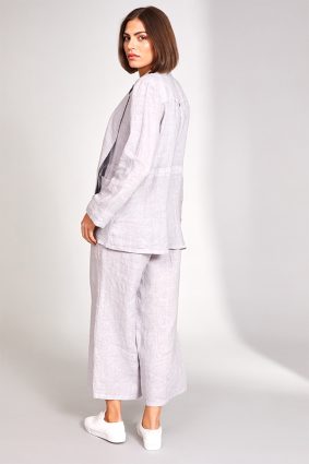 Peruzzi Linen Jacket Drawstring Silver